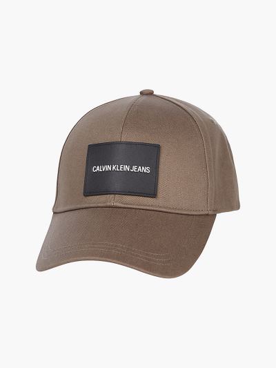 Calvin Klein Táskák & Kiegészítők HU077037 | Calvin Klein Organic Cotton Logo Férfi Sapka Barna